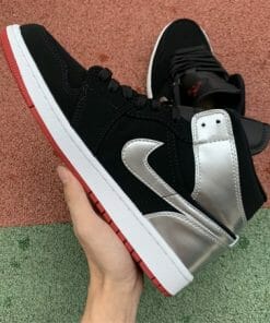 Air Jordan 1 Mid Mirror Silver