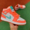 Air Jordan 1 Mid Orange Green