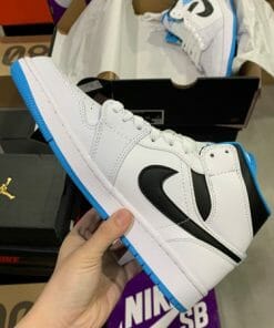 Air Jordan 1 White Blue Black