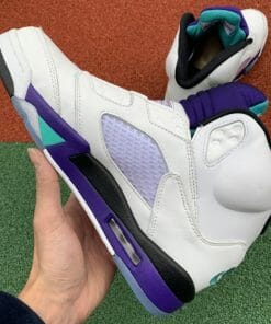 Air Jordan 5 White Purple Grape