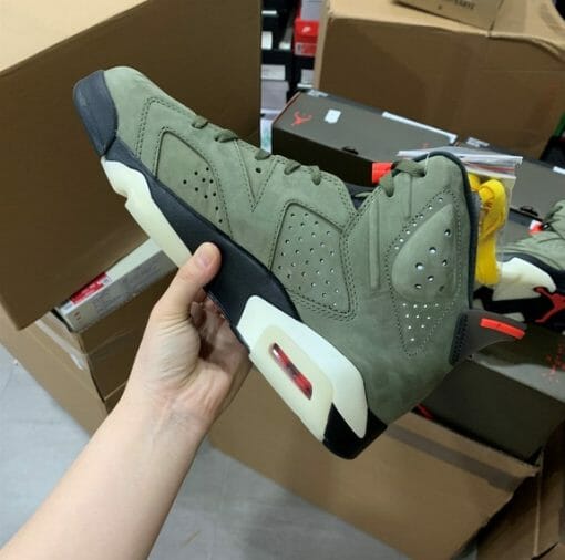 Air Jordan 6 x Travis Scott Army Green - Image 2