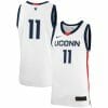 Alex Karaban Jersey UConn Huskies College Basketball No Name White #11