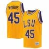 Alexis Morris Jersey LSU Tigers Basketball 2023 NCAA College Retro Gold #45
