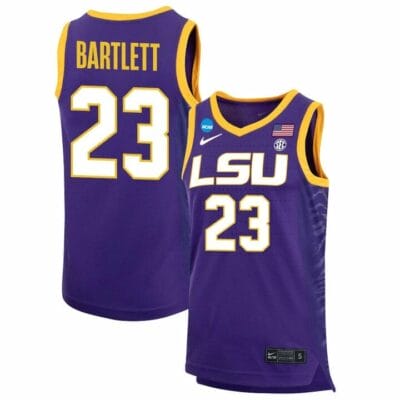Amani Bartlett Jersey LSU Tigers Basketball 2023 NCAA College Purple #23 12 Amani Bartlett Jersey LSU Tigers Basketball 2023 NCAA College Purple #23
