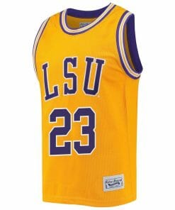 Amani Bartlett Jersey LSU Tigers Basketball 2023 NCAA College Retro Gold #23