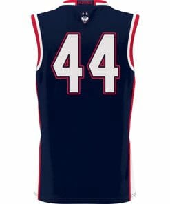 Andre Jackson Jr Jersey UConn Huskies College Basketball No Name Navy Red Border #44