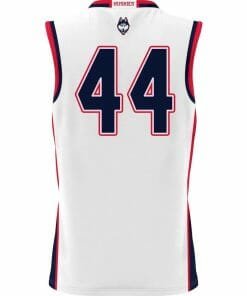 Andre Jackson Jr Jersey UConn Huskies College Basketball White Red Border #44