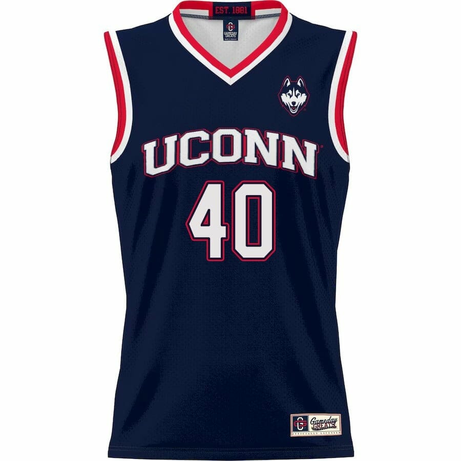 Andre Johnson Jr Jersey UConn Huskies College Basketball No Name Navy #40 2 Andre Johnson Jr Jersey UConn Huskies College Basketball No Name Navy #40