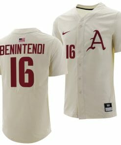 Andrew Benintendi Jersey Arkansas Razorbacks College Baseball Full-Button Natural #16