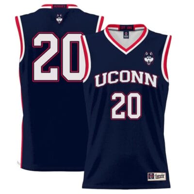 Andrew Hurley Jersey UConn Huskies College Basketball No Name Navy #20