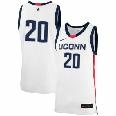Andrew Hurley Jersey UConn Huskies College Basketball No Name White #20 12 Andrew Hurley Jersey UConn Huskies College Basketball No Name White #20