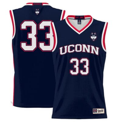 Apostolos Roumoglou Jersey UConn Huskies College Basketball No Name Navy #33