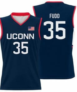 Azzi Fudd Jersey UConn Huskies College Basketball Navy #35