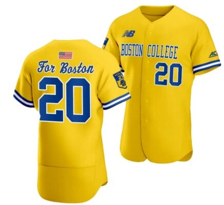 Barry Walsh Jersey Boston College Eagles Baseball Boston Strong 10th anniversary Gold #20