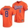 Blake Wright Jersey Clemson Tigers College Baseball Orange Full-Button #8 3 Blake Wright Jersey Clemson Tigers College Baseball Orange Full-Button #8