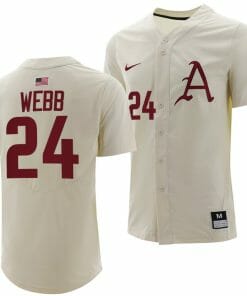 Braydon Webb Jersey Arkansas Razorbacks College Baseball Full-Button Natural #24