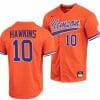 Bryar Hawkins Jersey Clemson Tigers College Baseball Orange Full-Button #10 3 Bryar Hawkins Jersey Clemson Tigers College Baseball Orange Full-Button #10