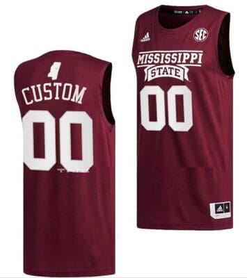 Custom Mississippi State Bulldogs Jersey Name and Number College Basketball Swingman Maroon