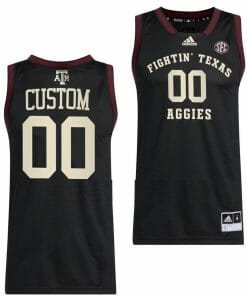 Custom Texas AM Aggies Jersey Name and Number College Basketball Swingman Black