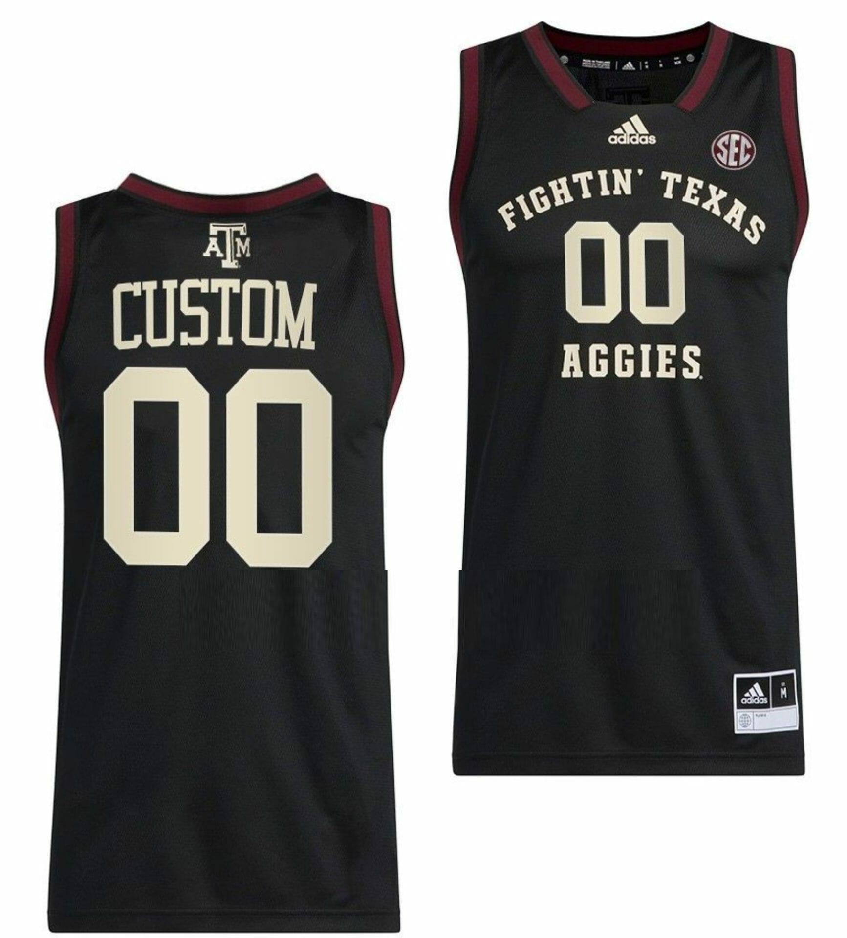 Custom Texas AM Aggies Jersey Name and Number College Basketball Swingman Black 1 Custom Texas AM Aggies Jersey Name and Number College Basketball Swingman Black
