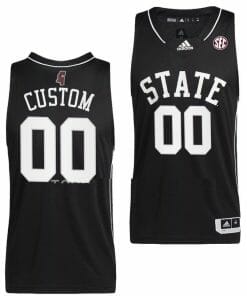 Custom Mississippi State Bulldogs Jersey Name and Number College Basketball Swingman Black