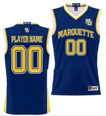 Custom Marquette Golden Eagles Jersey Name and Number College Basketball NIL Pick-A-Player Blue 6 Custom Marquette Golden Eagles Jersey Name and Number College Basketball NIL Pick-A-Player Blue