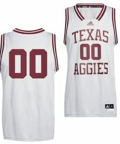 Custom Texas AM Aggies Jersey Name and Number College Basketball Retro White
