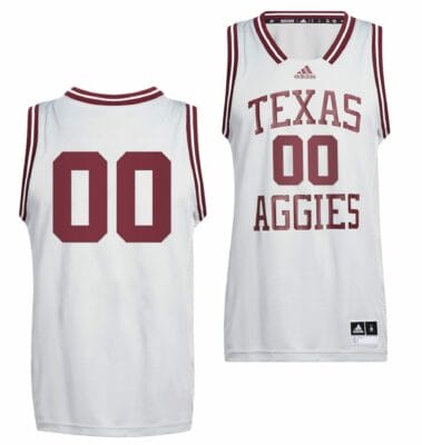 Custom Texas AM Aggies Jersey Name and Number College Basketball Retro White 6 Custom Texas AM Aggies Jersey Name and Number College Basketball Retro White