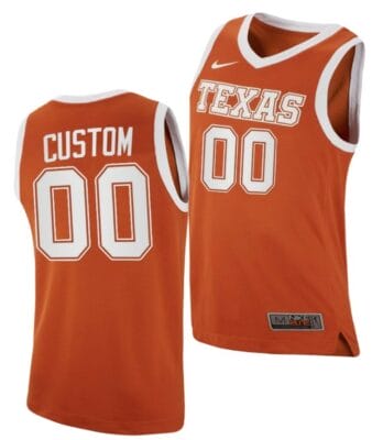 Custom Texas Longhorns Jersey Name and Number College Basketball Orange Replica 6 Custom Texas Longhorns Jersey Name and Number College Basketball Orange Replica