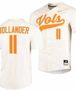 Chase Dollander Jersey Tennessee Volunteers Baseball NCAA College 2023 MLB Draft Top prospects White #11