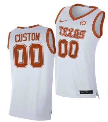 Custom Texas Longhorns Jersey Name and Number College Basketball Alumni Player Limited White 6 Custom Texas Longhorns Jersey Name and Number College Basketball Alumni Player Limited White
