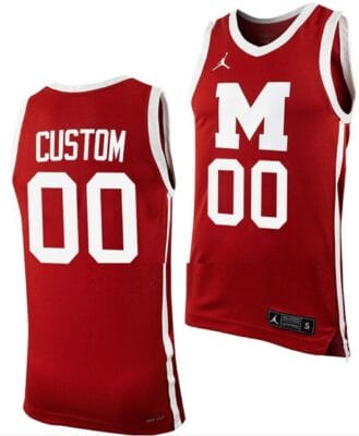 Custom Morehouse Maroon Tigers Jersey Name and Number College Basketball Red