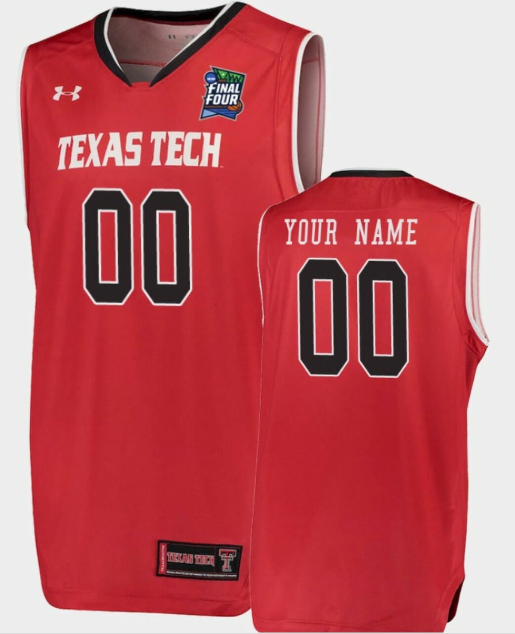 Custom Texas Tech Jersey Name and Number College Basketball 2019 Final Four Red 1 Custom Texas Tech Jersey Name and Number College Basketball 2019 Final Four Red