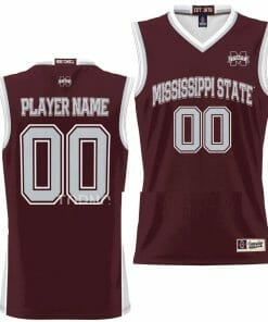 Custom Mississippi State Bulldogs Jersey Name and Number College Basketball NIL Pick-A-Player Maroon