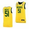 Caitlin Bickle Jersey Baylor Bears College Basketball NCAA eligibility Jersey 2023 WNBA Draft Yellow #51