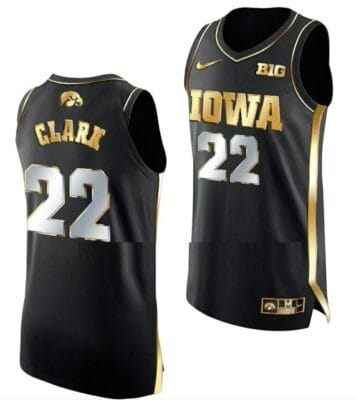 Caitlin Clark Jersey Iowa Hawkeyes College Basketball Black Golden Edition #2