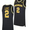 Caleb Love Jersey Michigan Wolverines College Basketball Replica Jersey Navy #2