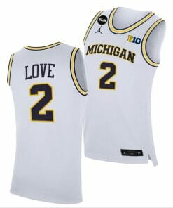Caleb Love Jersey Michigan Wolverines College Basketball Replica Jersey White #2