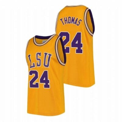 Cameron Thomas Jersey LSU Tigers Basketball 2023 Draft Prospect NCAA College Gold #24