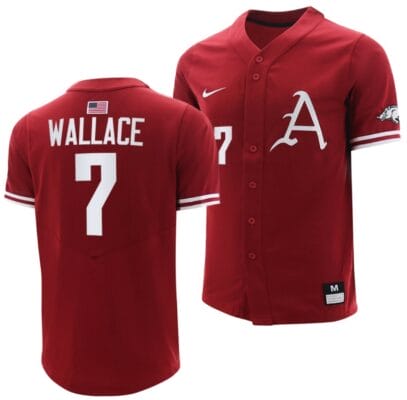 Cayden Wallace Jersey Arkansas Razorbacks College Baseball Cardinal #7