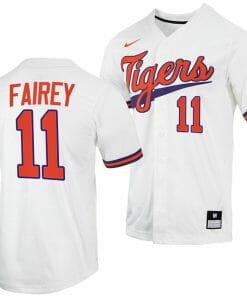 Chad Fairey Jersey Clemson Tigers College Baseball White #11