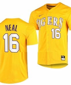 Shaquille Neal Jersey Lsu Tigers Baseball NCAA College Vapor Untouchable Elite Gold #16