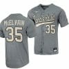 Chris McElvain Jersey Vanderbilt Commodores College Baseball Full-Button Grey #35