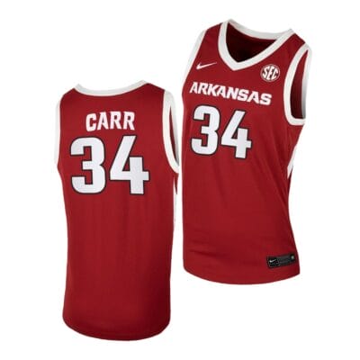 Chrissy Carr Jersey Arkansas Razorbacks College Basketball NCAA eligibility Jersey 2023 WNBA Draft Red #34