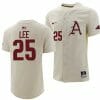 Cliff Lee Jersey Arkansas Razorbacks College Baseball Full-Button Natural #25