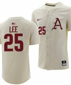 Cliff Lee Jersey Arkansas Razorbacks College Baseball Full-Button Natural #25