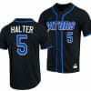 Colby Halter Jersey Florida Gators College Baseball Full-Button Black #5