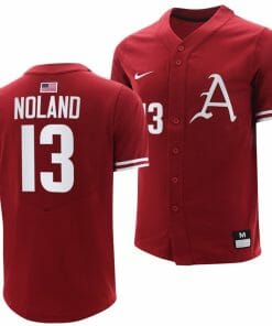 Connor Noland Jersey Arkansas Razorbacks College Baseball Cardinal #13