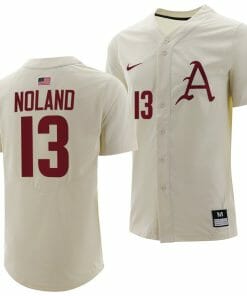 Connor Noland Jersey Arkansas Razorbacks College Baseball Full-Button Natural #13