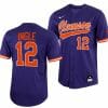 Cooper Ingle Jersey Clemson Tigers College Baseball Purple Full-Button #12